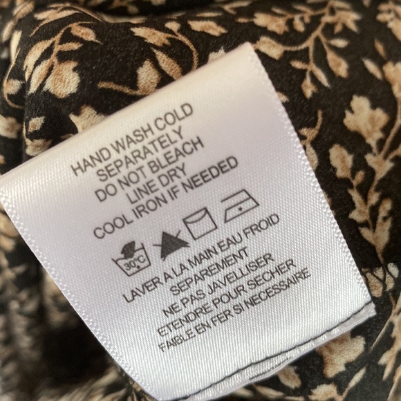 EVERLEIGH Floral Short Sleeve High/low Top In Black Khaki Ditsy, Size XL, NWT - Picture 4 of 7